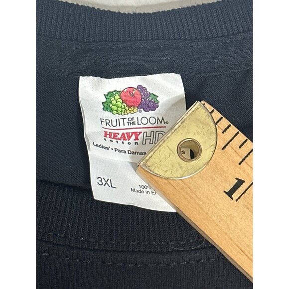 Fruit of the Loom Womens 3XL Black If You Fib I Will Paddle Funny Nurse T Shirt - Picture 4 of 6